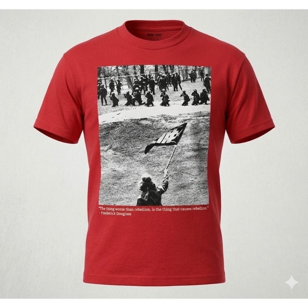 Vtg Alphanumeric Brand Frederick Douglass Quote Tee M Y2K Streetwear Skate Red
